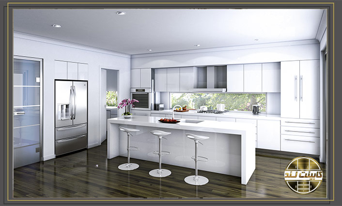 کابینت نئوکلاسیک سفید