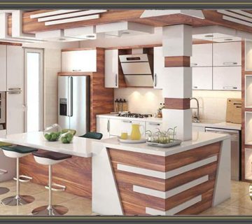 جدیدترین مدل های کابینت آشپزخانه دو طرفه