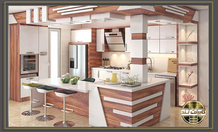 جدیدترین مدل های کابینت آشپزخانه دو طرفه